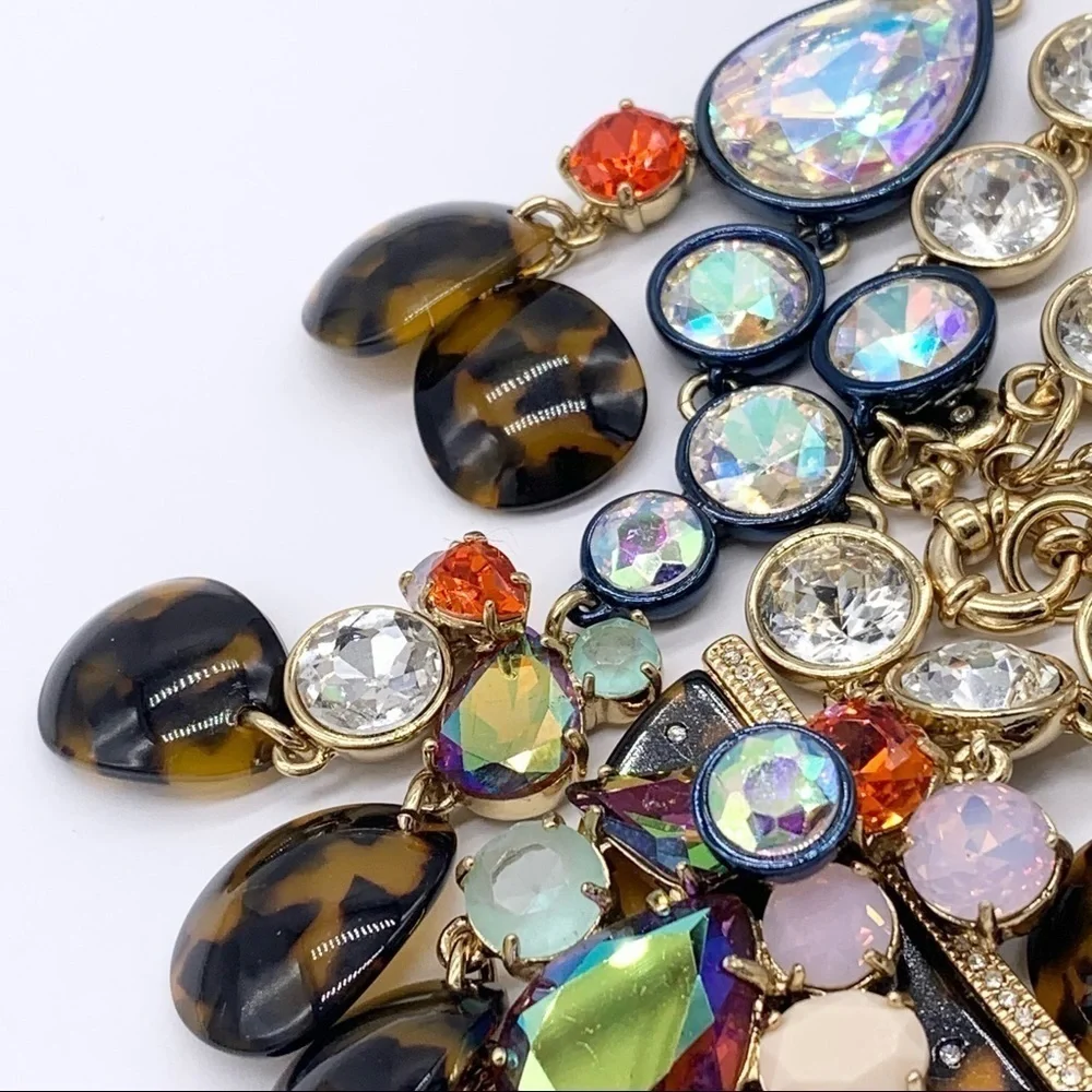 J. Crew Tortoise Brulee Jeweled Necklace